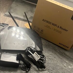 Netgear Black Wireless Router with Adjustable Antennas